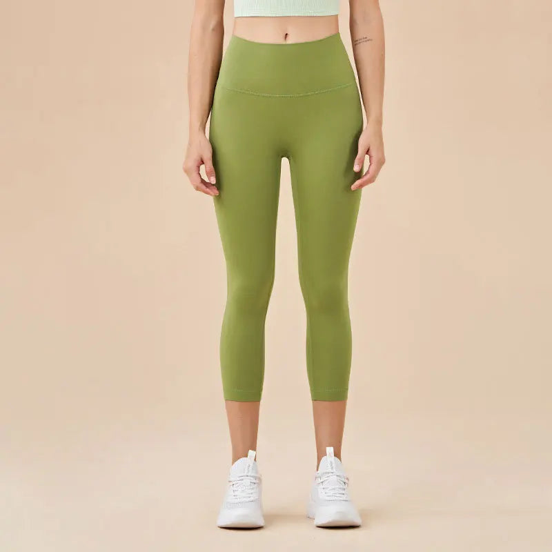 Gym Clothes Women Seamless Leggings Waist Cross Fitness Scrunch Booty Tights