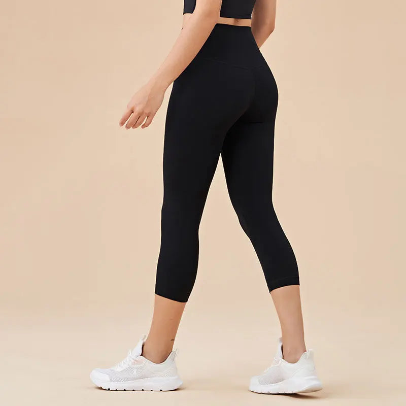Gym Clothes Women Seamless Leggings Waist Cross Fitness Scrunch Booty Tights