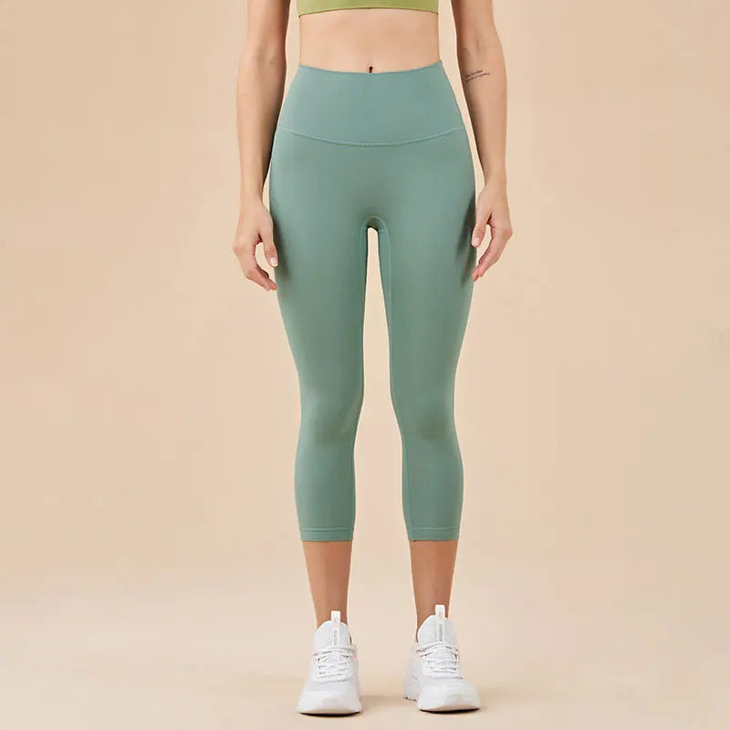 Gym Clothes Women Seamless Leggings Waist Cross Fitness Scrunch Booty Tights