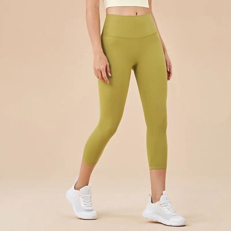 Gym Clothes Women Seamless Leggings Waist Cross Fitness Scrunch Booty Tights